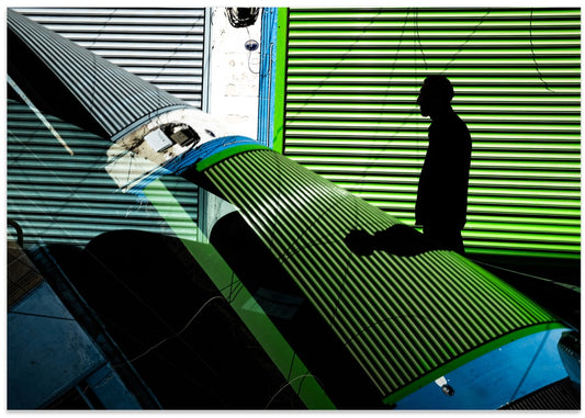 Shadowed Man Green Stripes
