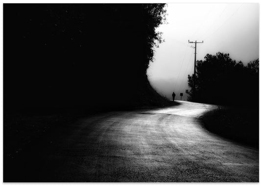 Man on Winding Road