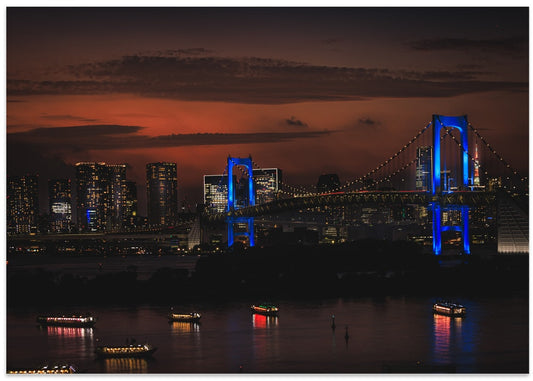Tokyo Rainbow Bridge Night