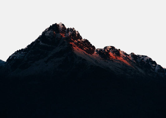 Dark Peak with Red Alpenglow