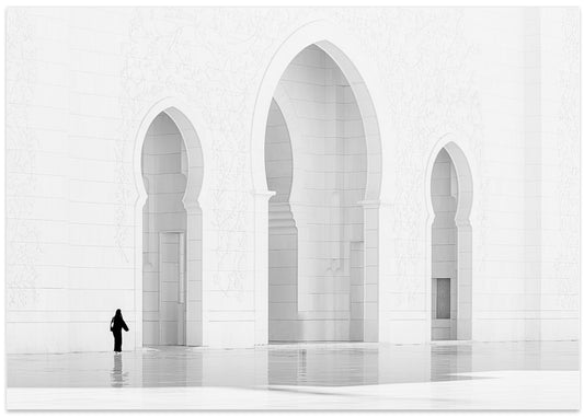Lone Figure White Arches