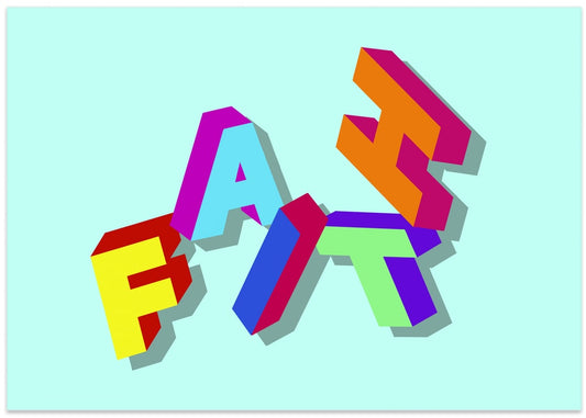 Colorful Faith Typography