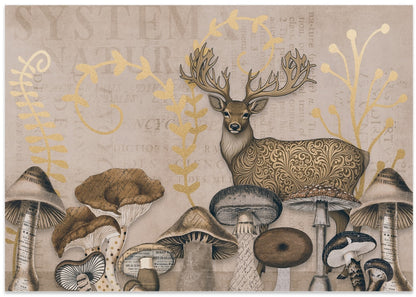 Vintage Woodland Stag