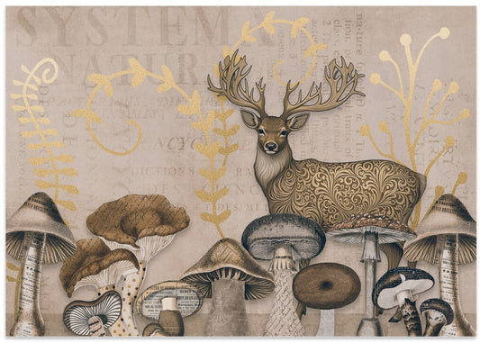 Vintage Woodland Stag