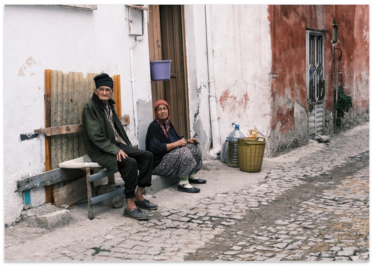 Elderly Couple Village Street