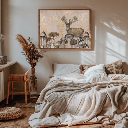 Vintage Woodland Stag