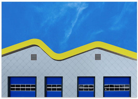 Blue and Yellow Architecture