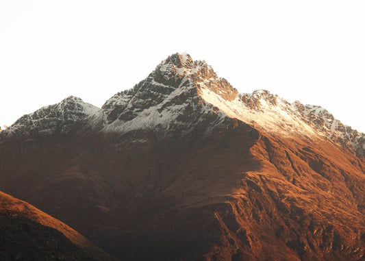 Snowy Peak in Golden Hour Light