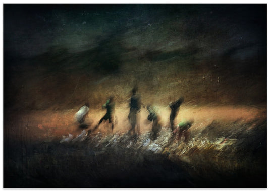 Blurred Figures at Dusk