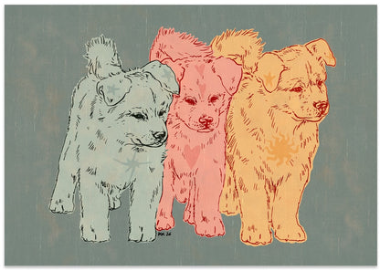 Colorful Pop Art Puppies