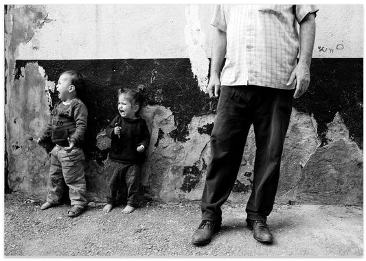 Crying Toddlers Urban Scene
