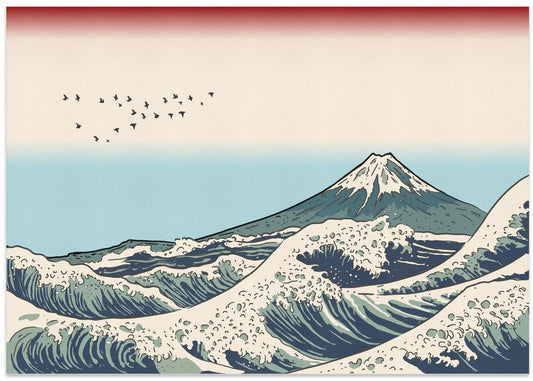 Cresting Waves Mount Fuji