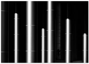Vertical Lights Lone Figure