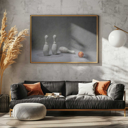 Peach and Paper Bowling Pins