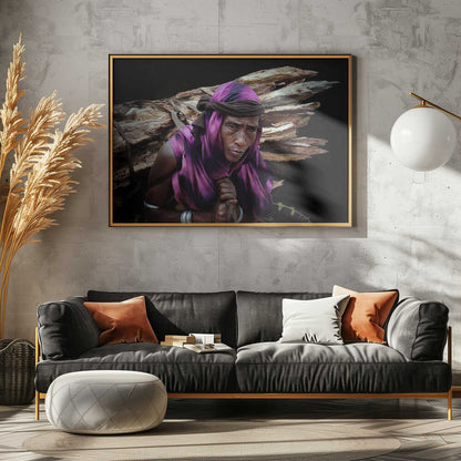 Purple Scarf Wood Carrier
