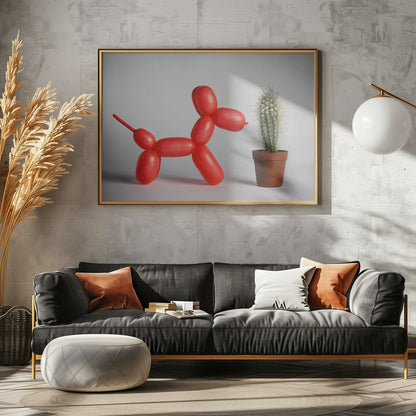 Balloon Dog Meets Cactus