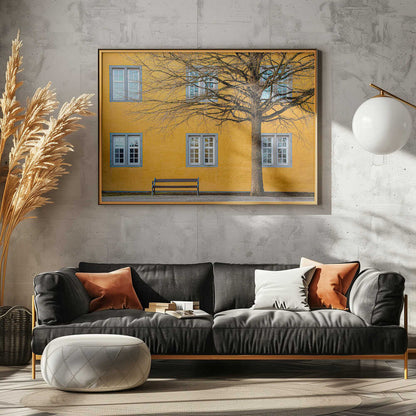 Yellow Building and Tree