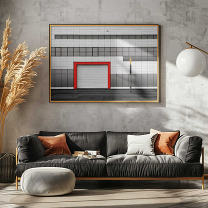 Geometric Red Door