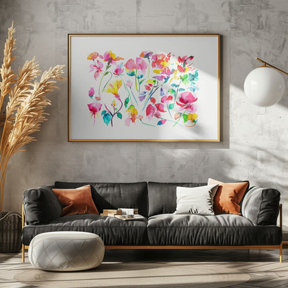 Colorful Watercolor Flowers