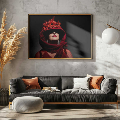 Dramatic Red Hat Portrait