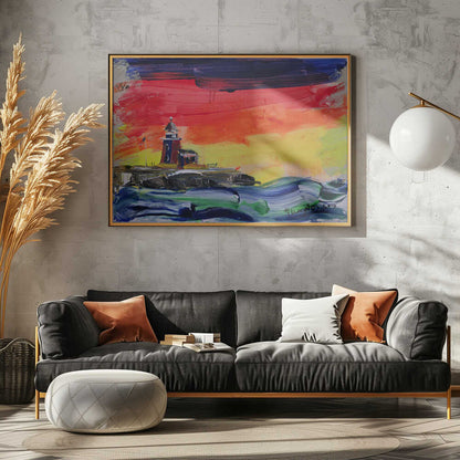 Coastal Sunset Lighthouse
