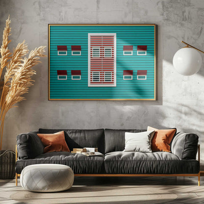 Vibrant Teal Architecture