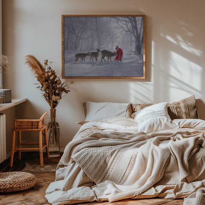 Winter Child and Deer