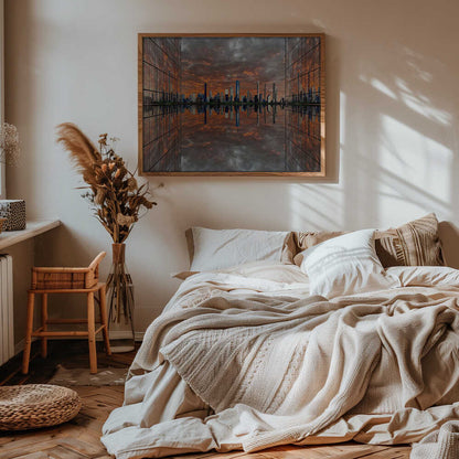 Urban Sunset Reflection