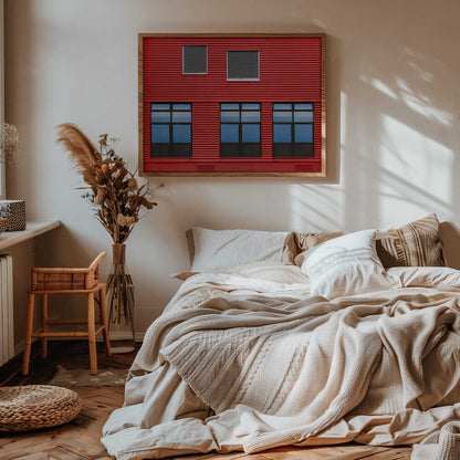 Vibrant Red Architecture