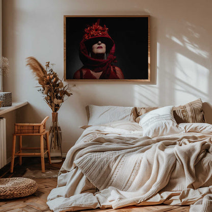 Dramatic Red Hat Portrait