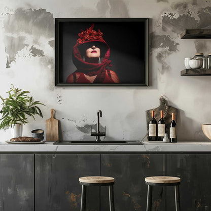 Dramatic Red Hat Portrait