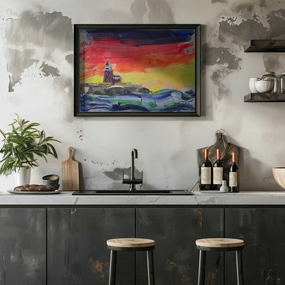 Coastal Sunset Lighthouse