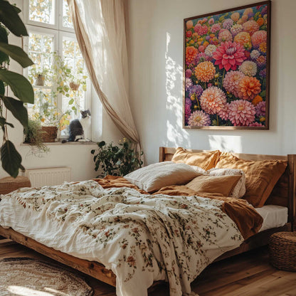 Vibrant Dahlia Garden