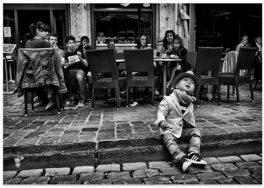 Stylish Child Looking Up