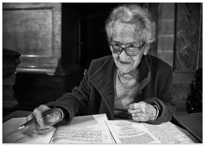 Elegant Woman Writing Music