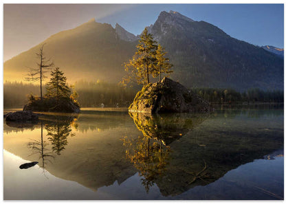 Golden Morning Mountain Lake