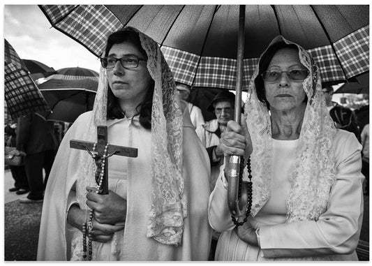 Religious Women Under Umbrella