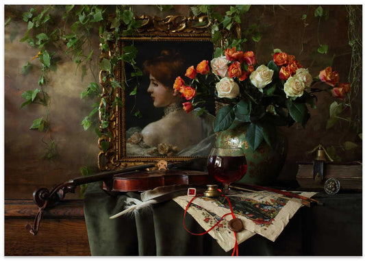 Classical Violin and Roses