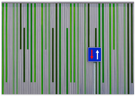 Green Striped Wall Sign