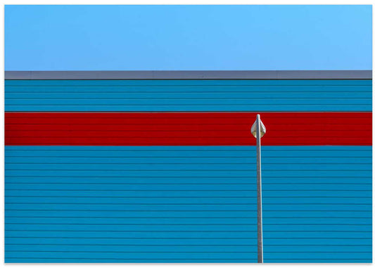 Blue Wall Red Stripe