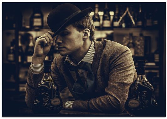 Pensive Man at Bar