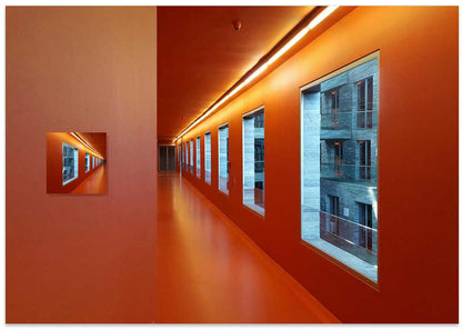 Modern Orange Hallway