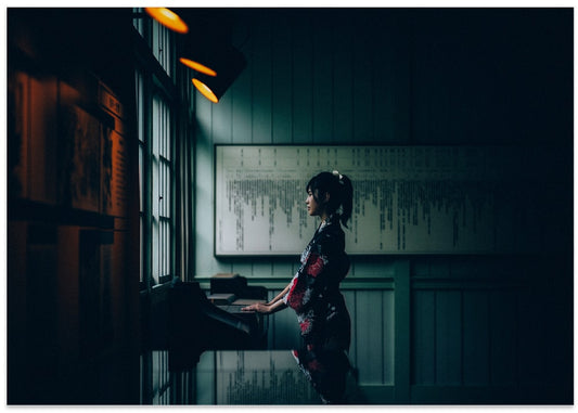 Kimono Woman by Window