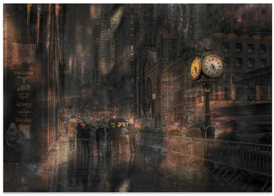 Rainy City Street Night
