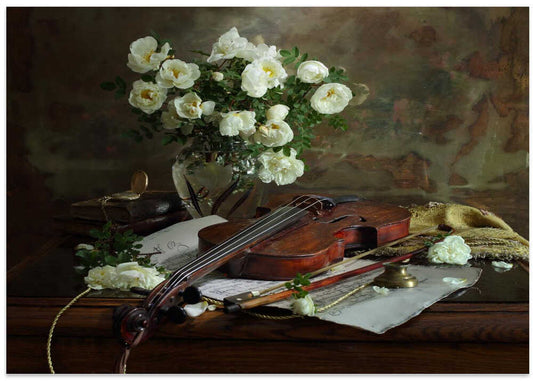 White Roses and Violin