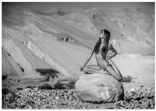 Nude Yoga in Desert