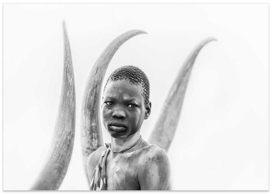 African Child and Tusks