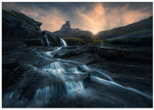 Golden Hour Mountain Stream