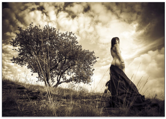Contemplative Nude in Nature