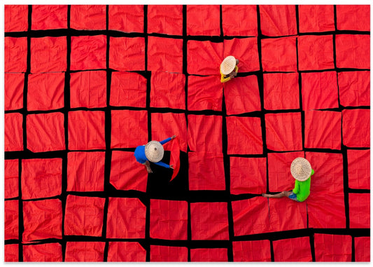 Red Fabric Workers